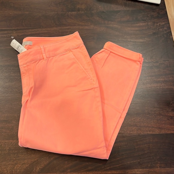 LOFT Pants - Ann Taylor Loft Coral Pink Cuffed Pants